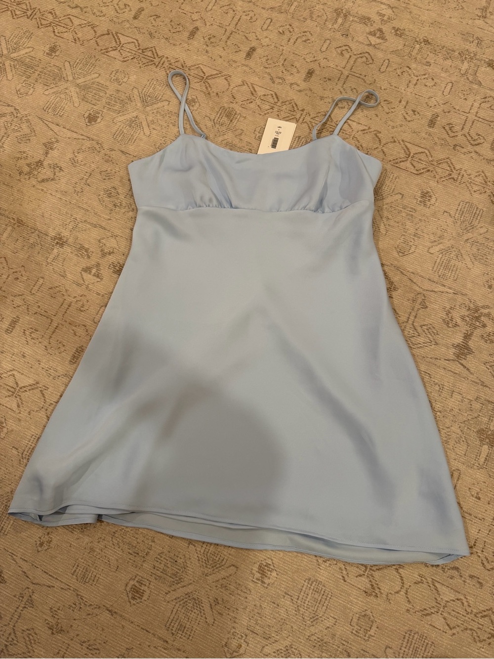 Aritzia Icing Dress Light Blue Satin Cami Slip Dress